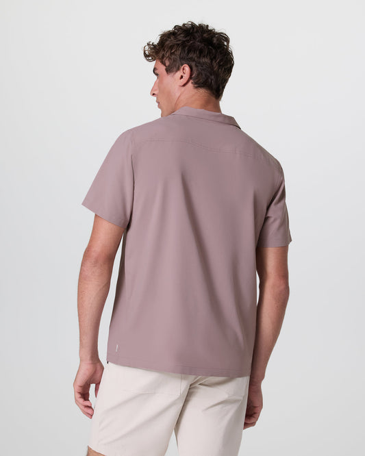 Seaport Button Down Men's Dark Umber Short Sleeve | Vuori onsale - US 5720