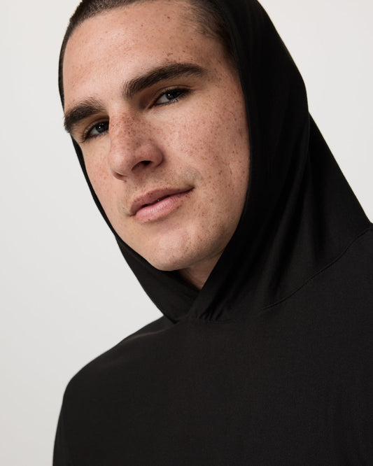 Strato Tech Hoodie Men's Black Long Sleeve Hoodie | Vuori shop - US 2515