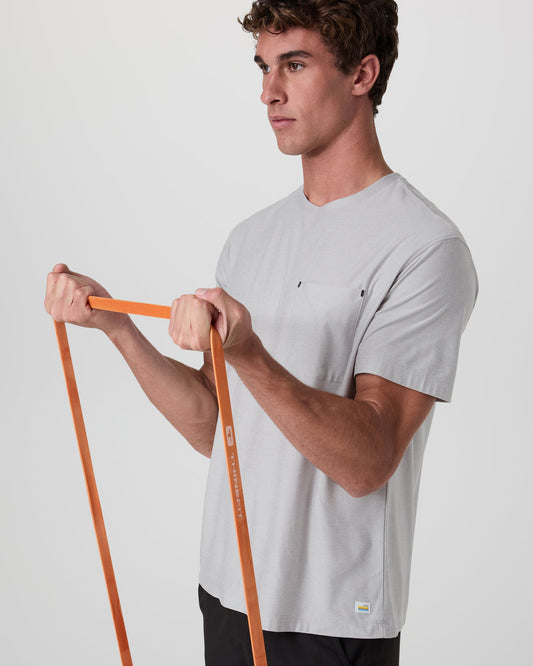 Short Sleeve Strato Pocket Tee - Relaxed Fit Platinum Heather | Vuori for sale - US 9505