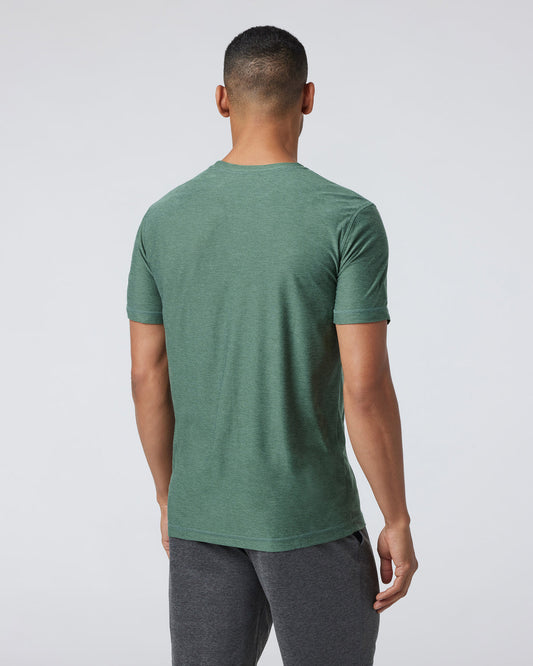 Strato Tech Tee Men's Sea Pine Heather Workout Shirt | Vuori online - US 8194