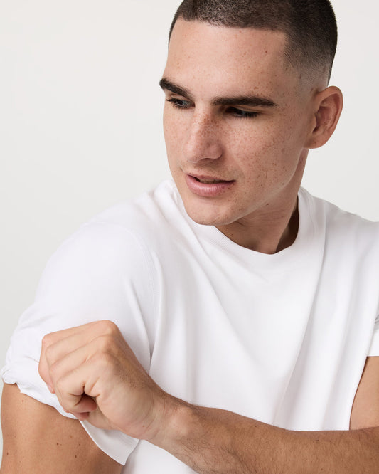 Men's Short Sleeve Ponto Performance Tee White | Vuori sale - US 4550