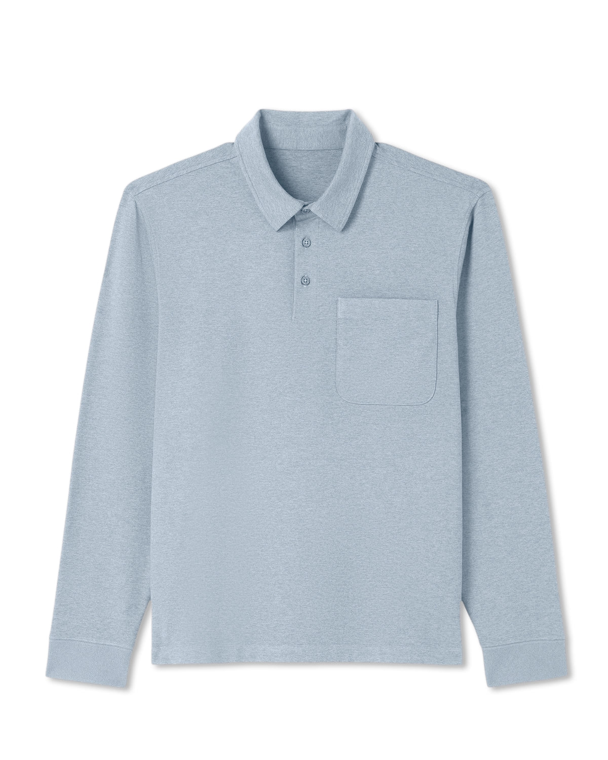 Men's Long Sleeve Coronado Rugby Shirt Blue Dusk Heather | Vuori for sale - US 5830