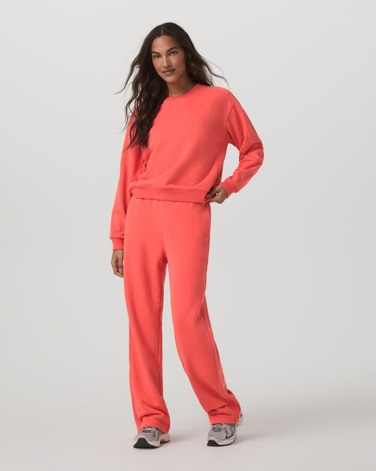 Sedona Seams Crew Women's Bright Coral Sweatshirt | Vuori sale - US 5764