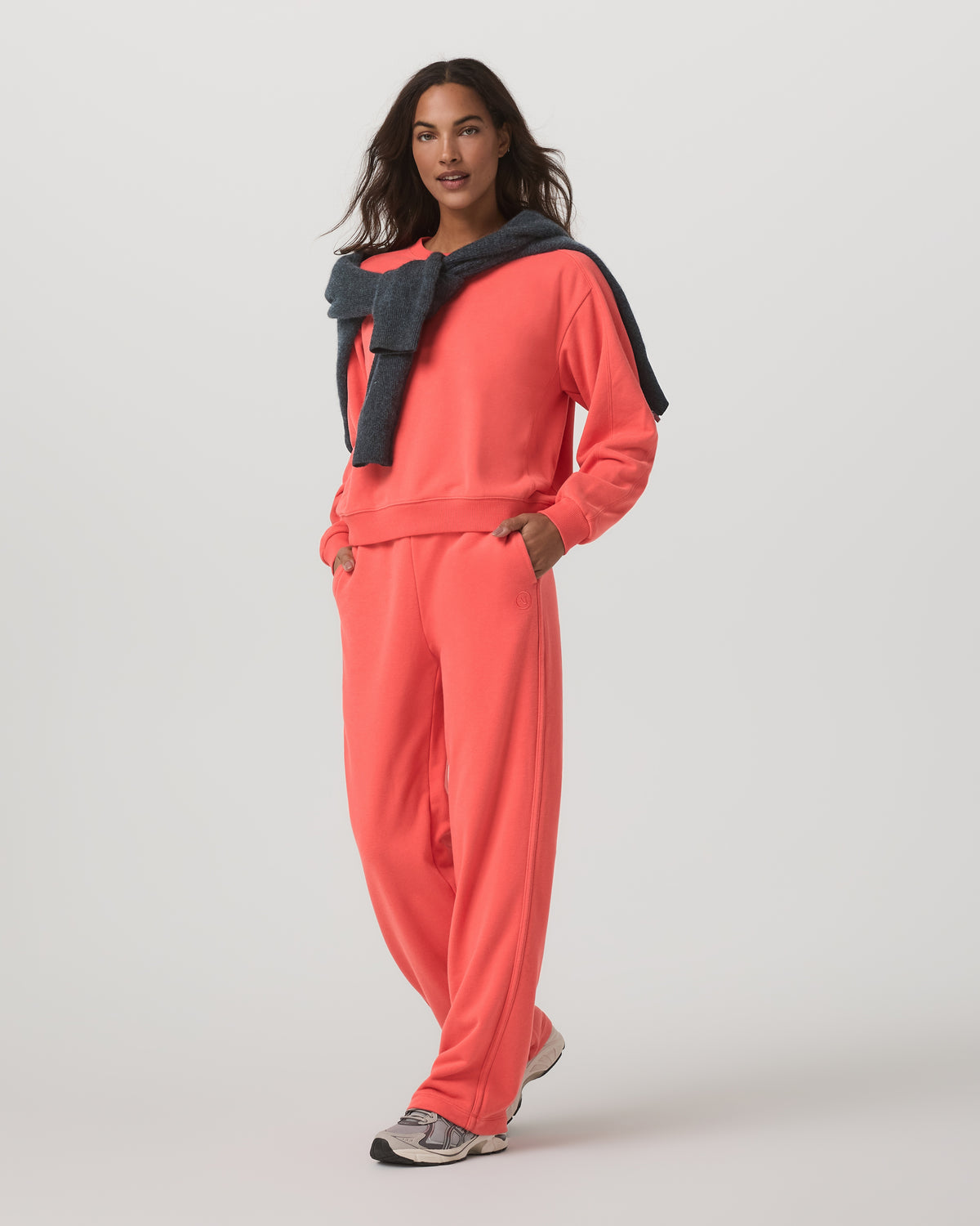 Sedona Seams Crew Women's Bright Coral Sweatshirt | Vuori sale - US 5764