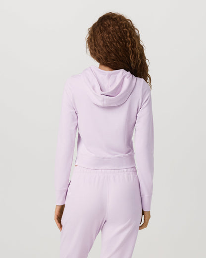 Halo Mini Full Zip Hoodie Lilac Breeze Heather Fitted Hoodie | Vuori discount - US 5487