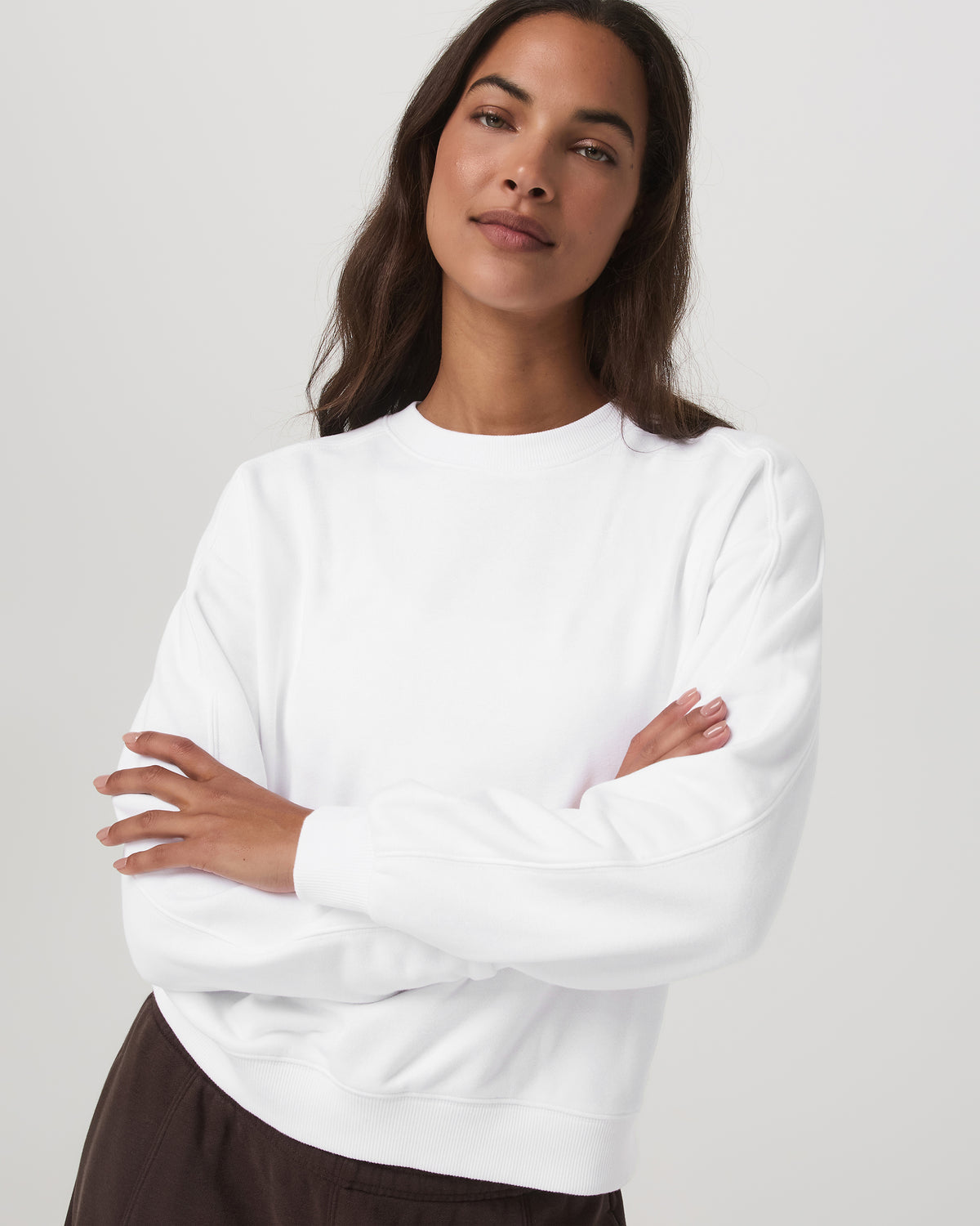 Sedona Seams Crew Women's White Fleece Sweatshirt | Vuori online - US 2275