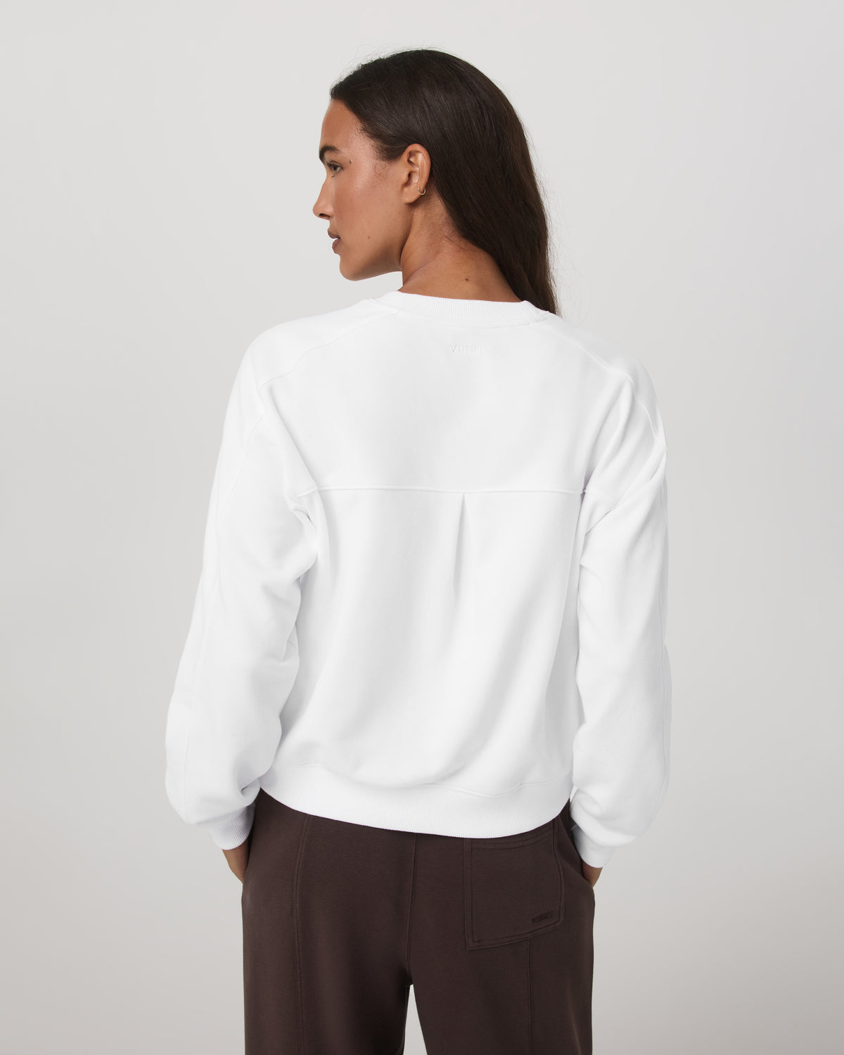 Sedona Seams Crew Women's White Fleece Sweatshirt | Vuori online - US 2275