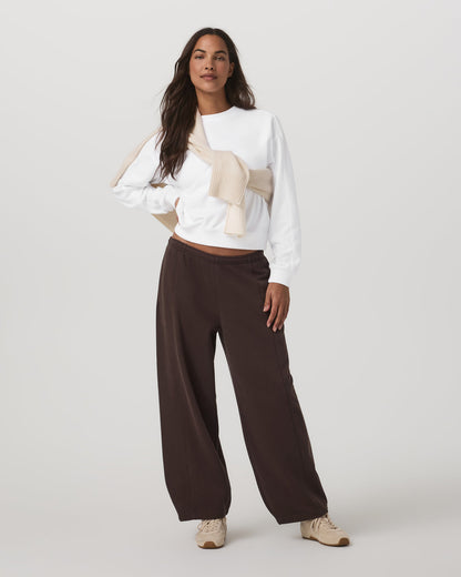 Sedona Seams Crew Women's White Fleece Sweatshirt | Vuori online - US 2275