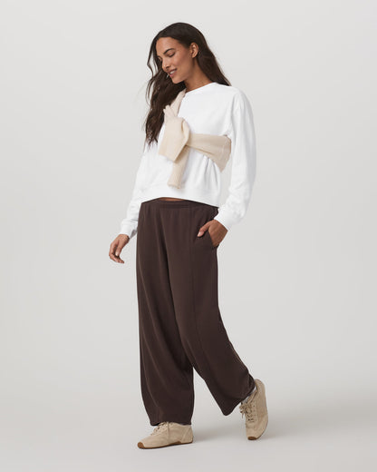 Sedona Seams Crew Women's White Fleece Sweatshirt | Vuori online - US 2275
