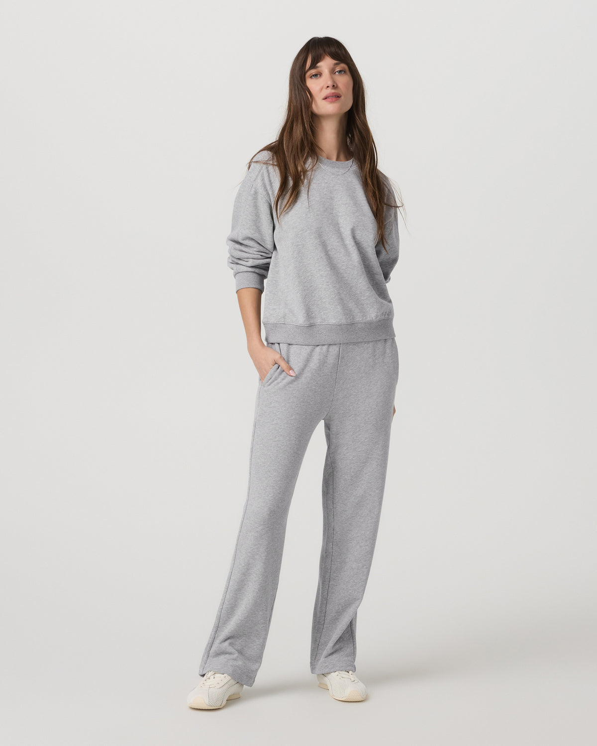 Sedona Seams Crew Women's Light Heather Grey Sweatshirt | Vuori shop - US 1086