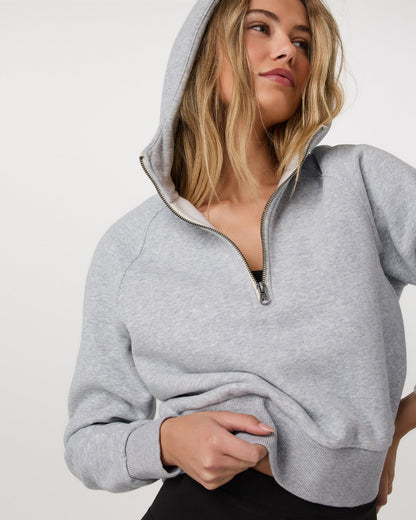 Restore Half Zip Hoodie Light Heather Grey Hoodie | Vuori for sale - US 8200