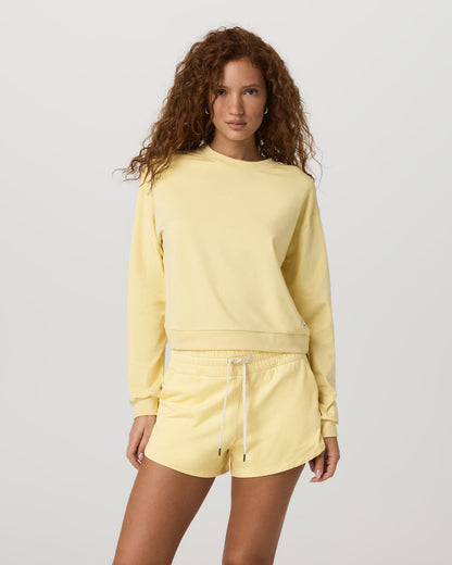 Halo Modern Crew Lemon Snap Heather Lounge Sweatshirt | Vuori online - US 2090