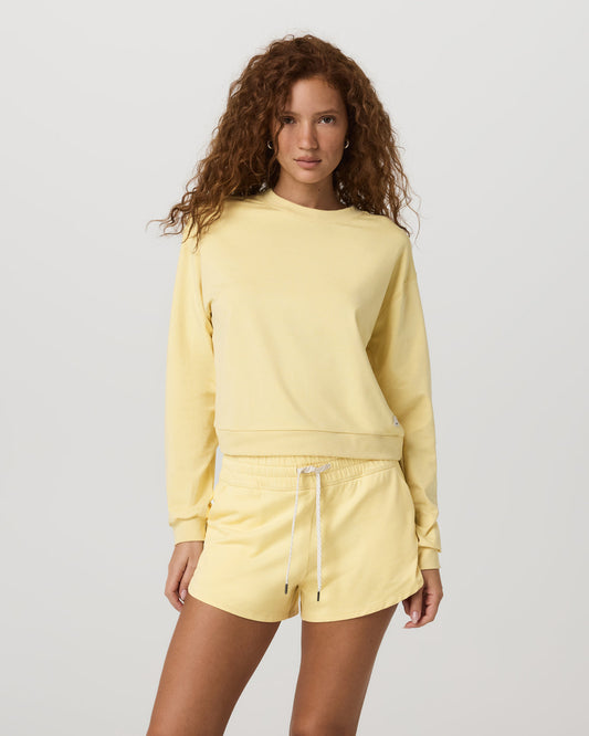 Halo Modern Crew Lemon Snap Heather Lounge Sweatshirt | Vuori online - US 2090