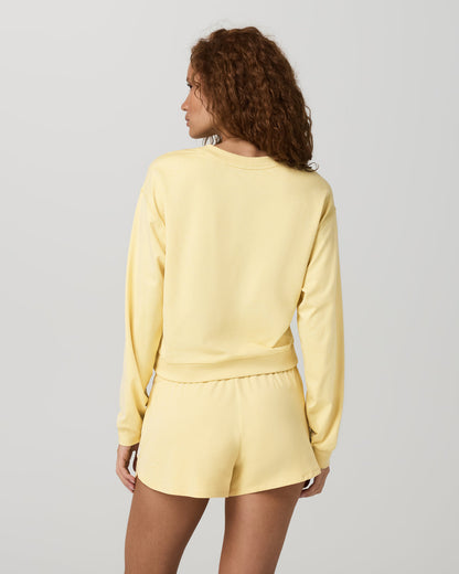Halo Modern Crew Lemon Snap Heather Lounge Sweatshirt | Vuori online - US 2090