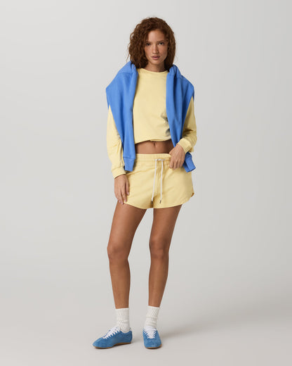 Halo Modern Crew Lemon Snap Heather Lounge Sweatshirt | Vuori online - US 2090