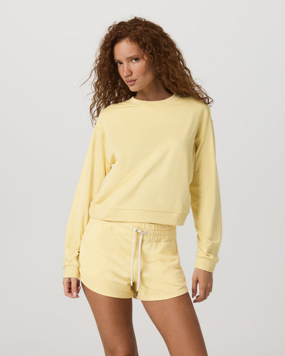 Halo Modern Crew Lemon Snap Heather Lounge Sweatshirt | Vuori online - US 2090