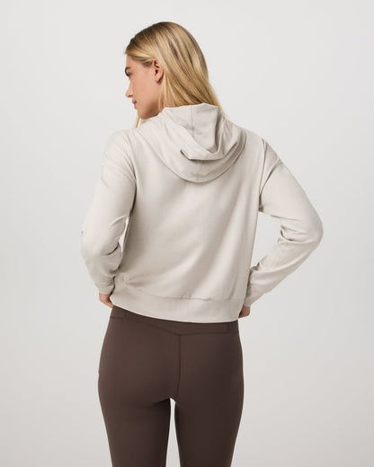 Halo Full Zip Hoodie Women's Ecru Heather Hoodie | Vuori outlet - US 4801