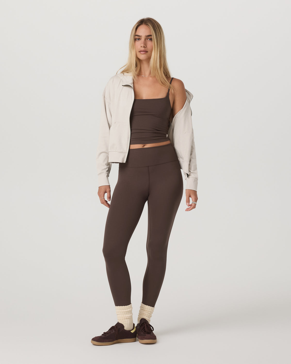 Halo Full Zip Hoodie Women's Ecru Heather Hoodie | Vuori outlet - US 4801