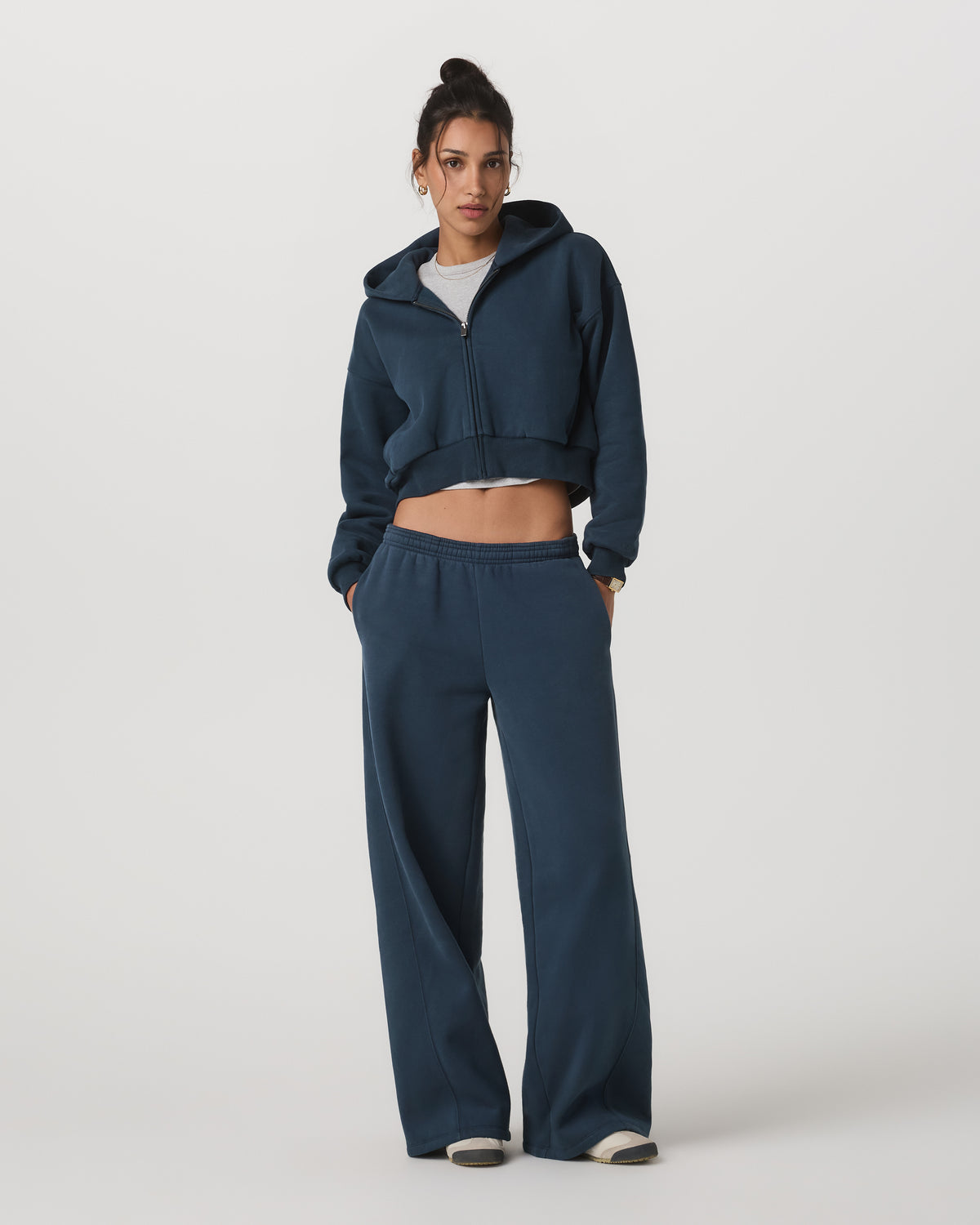Restore Mini Full Zip Hoodie Ocean Blue Oversized Hoodie | Vuori sale - US 2654