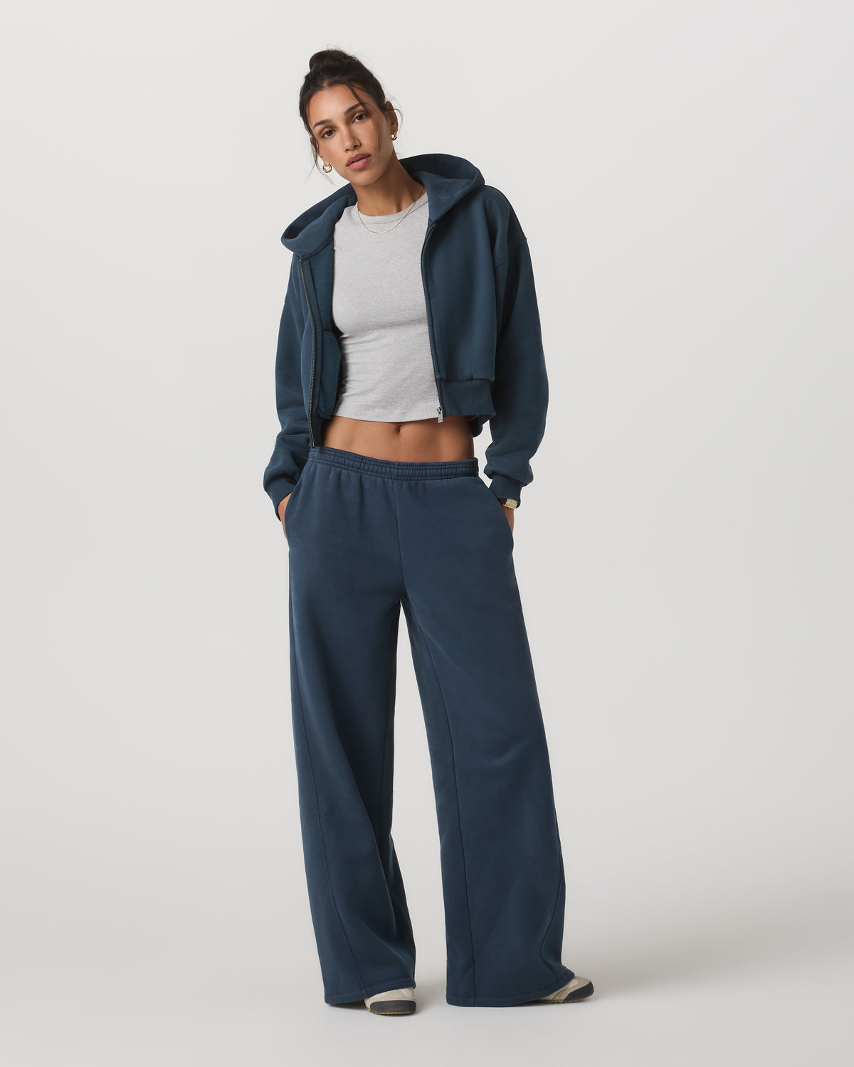 Restore Mini Full Zip Hoodie Ocean Blue Oversized Hoodie | Vuori sale - US 2654