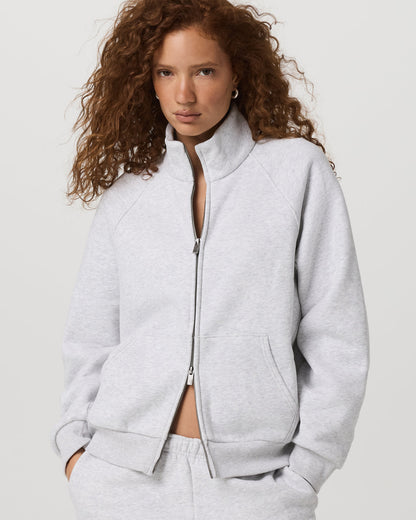 Restore Double Zip Sweatshirt Pale Grey Heather Full-Zip | Vuori discount - US 3452