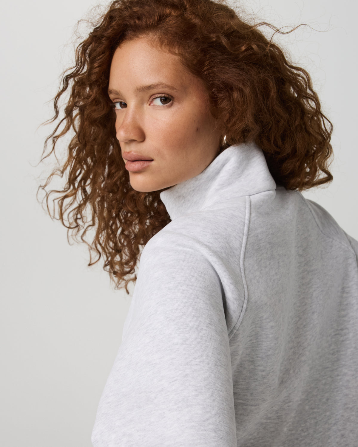 Restore Double Zip Sweatshirt Pale Grey Heather Full-Zip | Vuori discount - US 3452