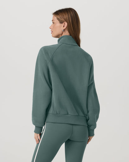 Restore Double Zip Sweatshirt Agate Green Full-Zip Fleece | Vuori outlet - US 1916
