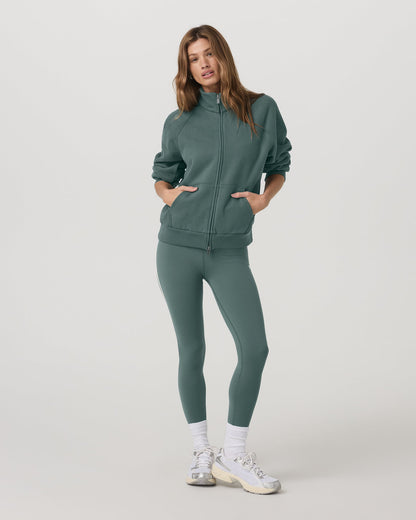 Restore Double Zip Sweatshirt Agate Green Full-Zip Fleece | Vuori outlet - US 1916