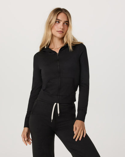Halo Mini Full Zip Hoodie Black Heather | Vuori shop - US 1339