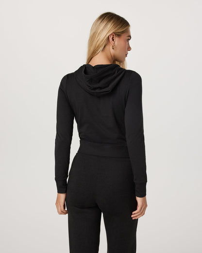 Halo Mini Full Zip Hoodie Black Heather | Vuori shop - US 1339
