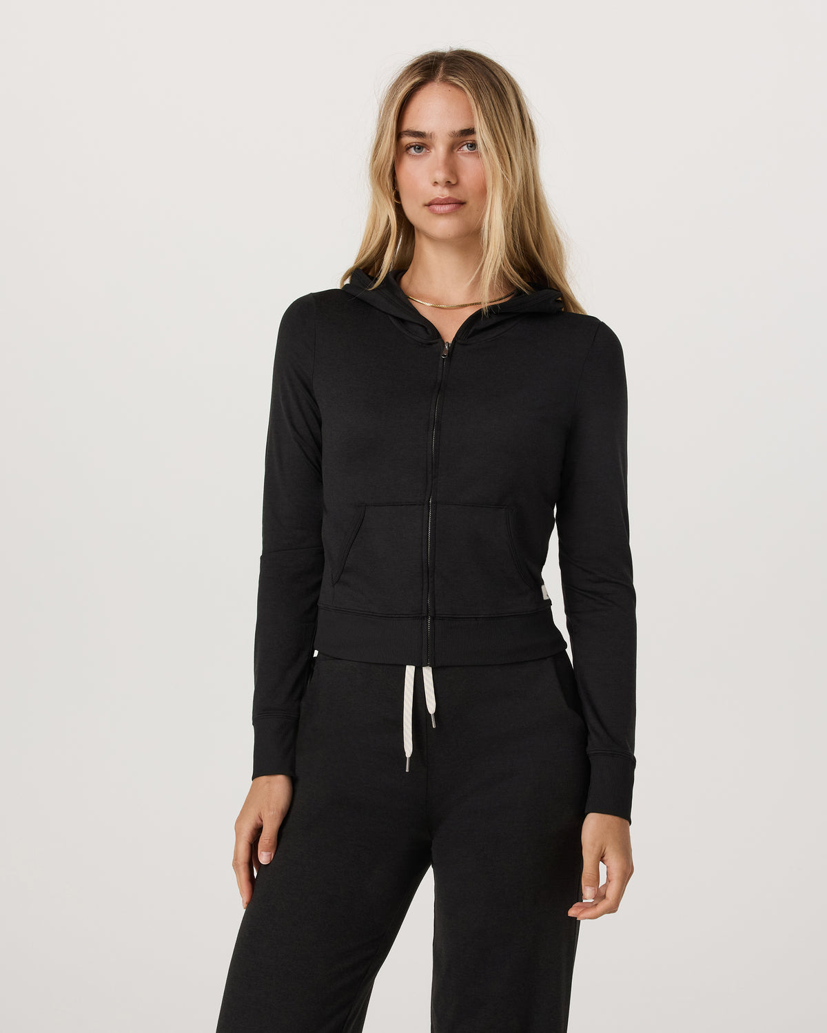 Halo Mini Full Zip Hoodie Black Heather | Vuori shop - US 1339
