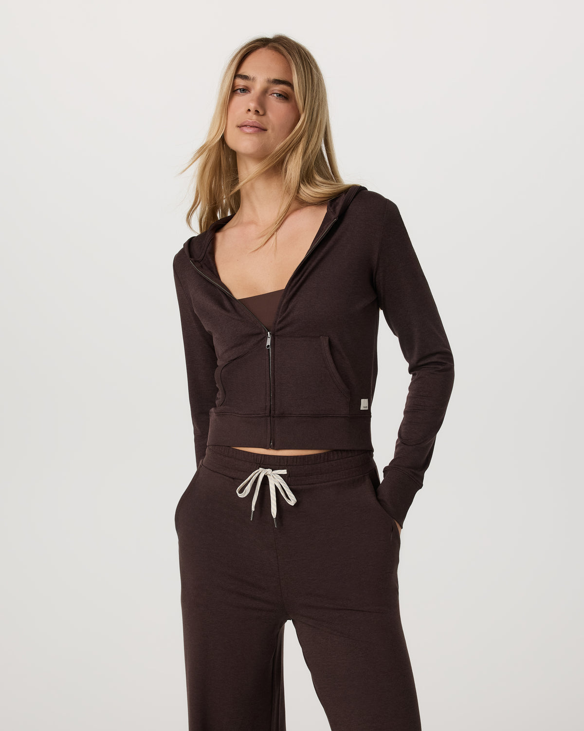 Halo Mini FZ Hoodie Women's Java Heather Hoodie | Vuori onsale - US 8117