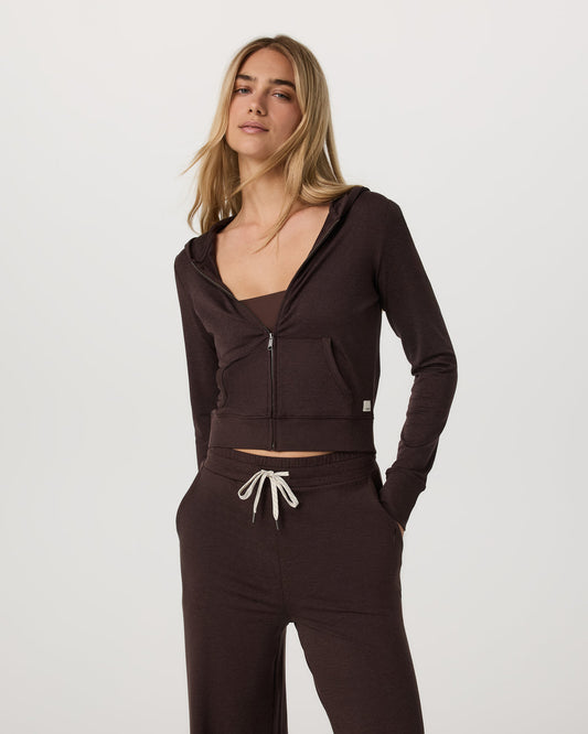 Halo Mini FZ Hoodie Women's Java Heather Hoodie | Vuori onsale - US 8117