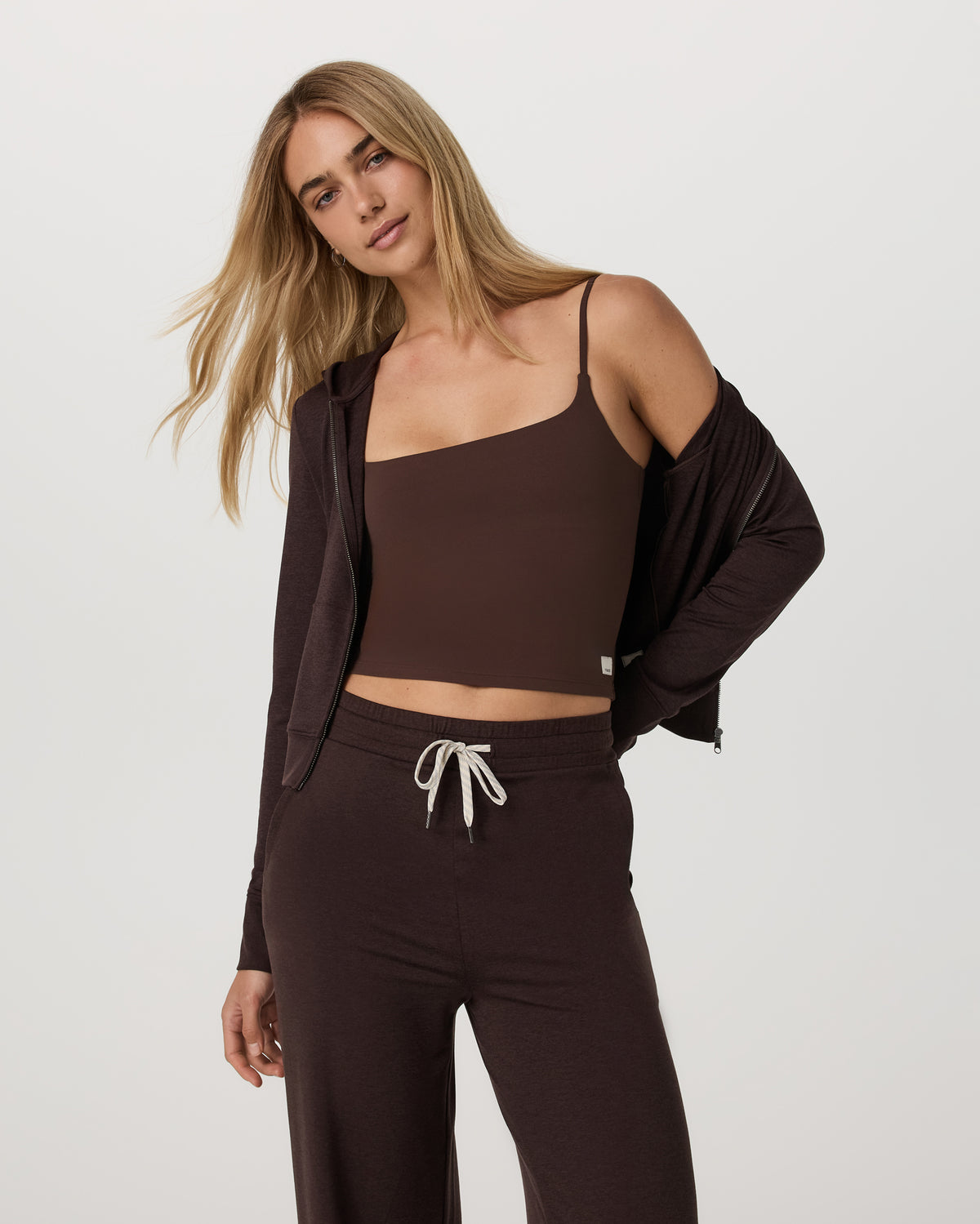Halo Mini FZ Hoodie Women's Java Heather Hoodie | Vuori onsale - US 8117
