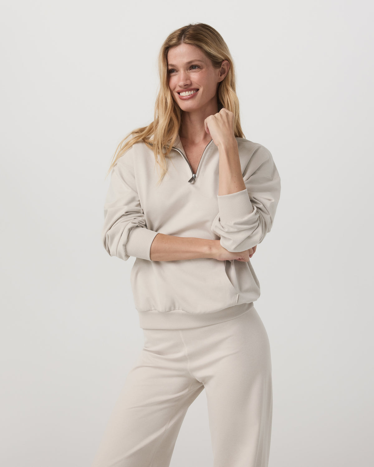 Granite Half Zip Women's Oatmeal Heather Sweatshirt | Vuori discount - US 9762
