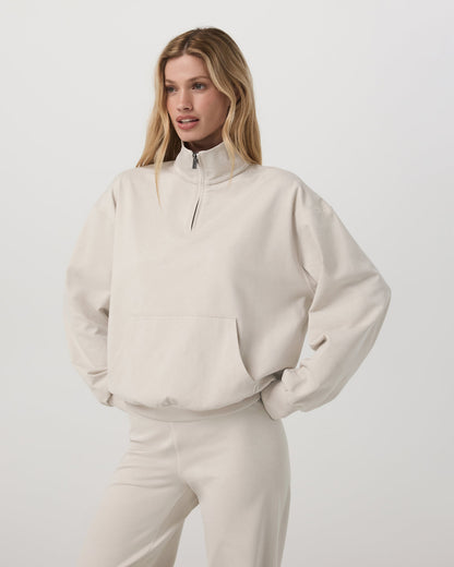 Granite Half Zip Women's Oatmeal Heather Sweatshirt | Vuori discount - US 9762