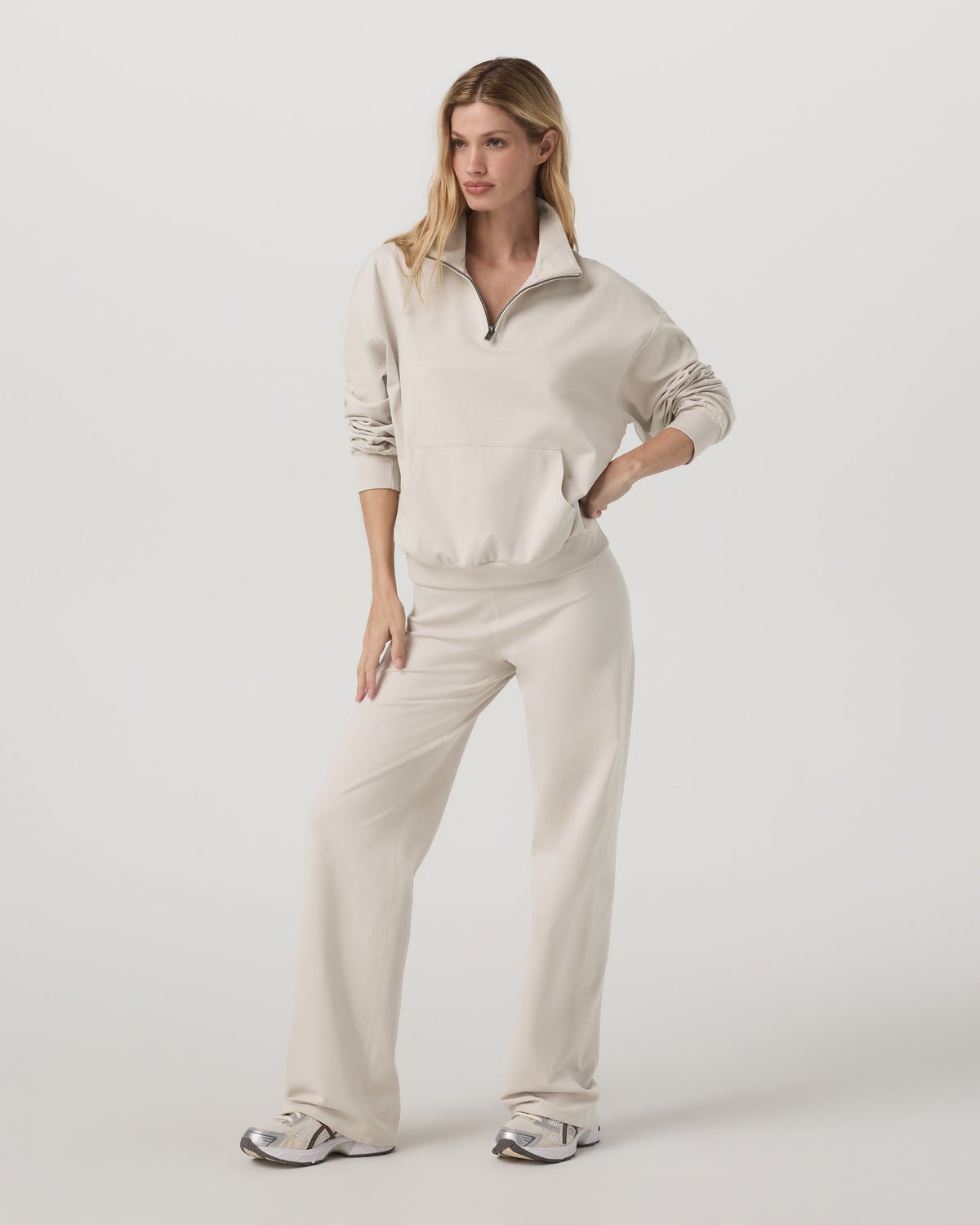 Granite Half Zip Women's Oatmeal Heather Sweatshirt | Vuori discount - US 9762