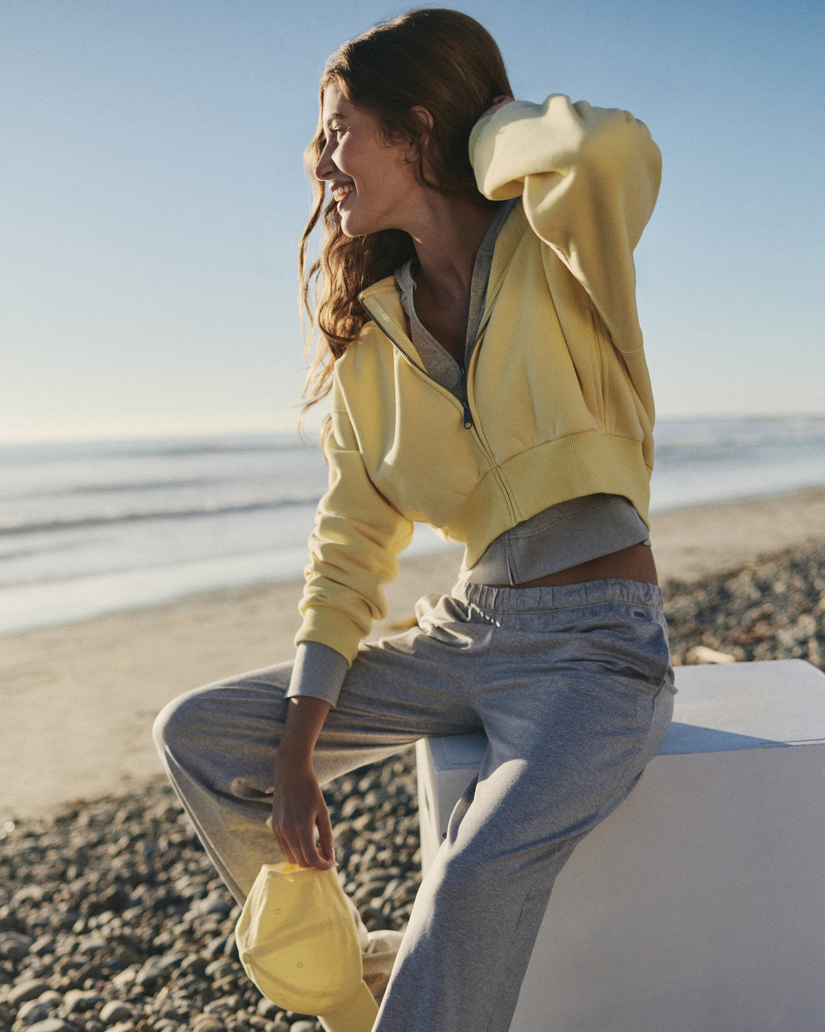 Restore Mini Full Zip Hoodie Lemon Snap Oversized Hoodie | Vuori shop - US 1871