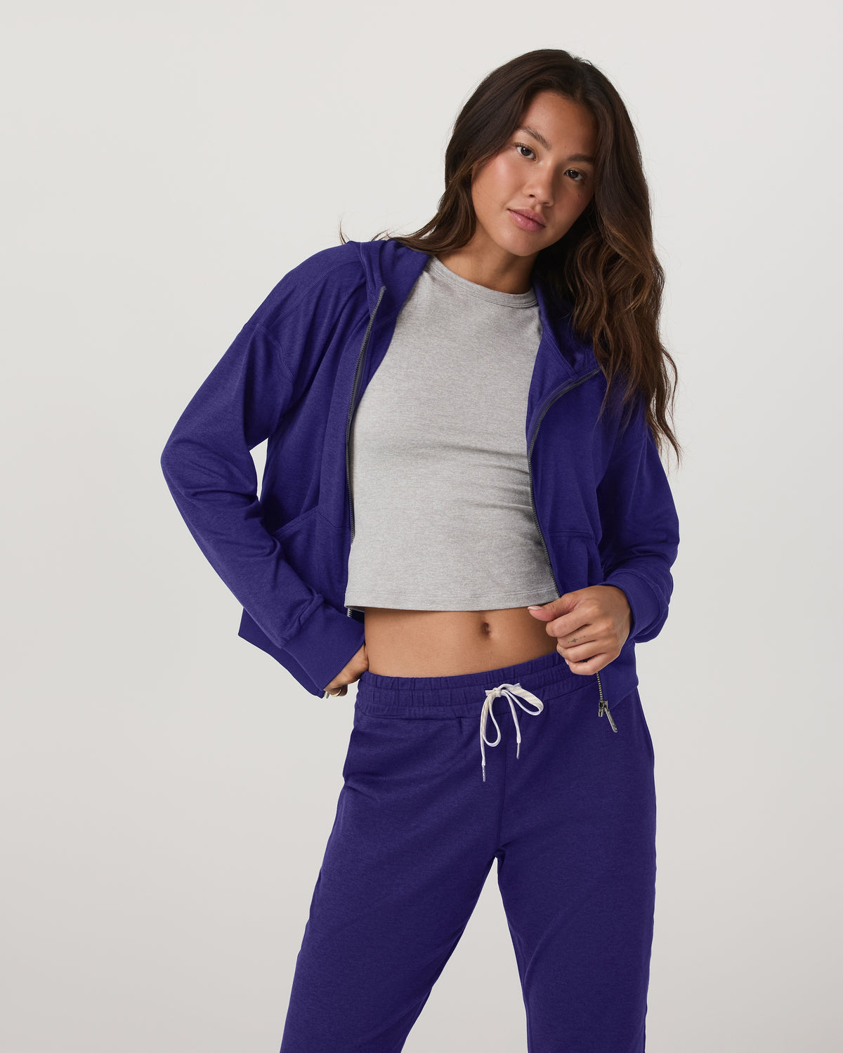 Halo Full Zip Hoodie Women's Stellar Sky Heather Hoodie | Vuori online - US 9792