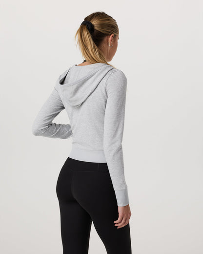 Halo Mini Full Zip Hoodie Pale Grey Heather | Vuori outlet - US 6336