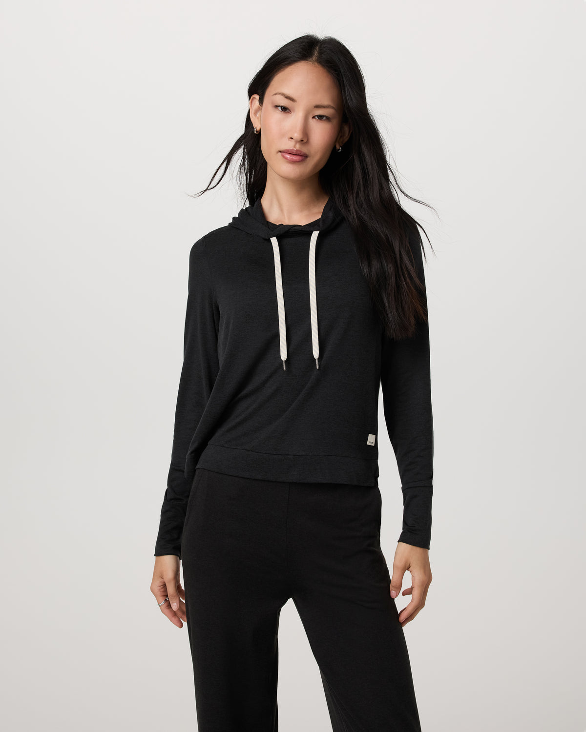 Halo Essential Hoodie Black Heather Sweatshirt | Vuori sale - US 2482