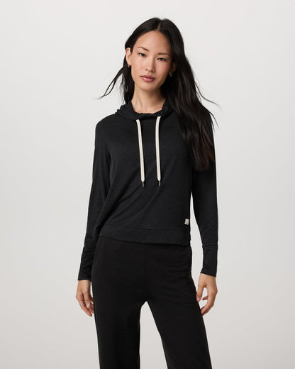 Halo Essential Hoodie Black Heather Sweatshirt | Vuori sale - US 2482