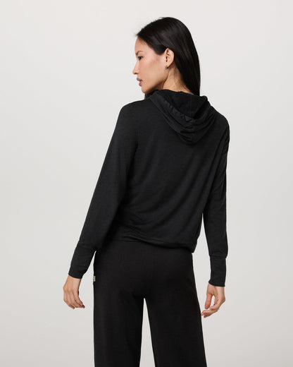 Halo Essential Hoodie Black Heather Sweatshirt | Vuori sale - US 2482