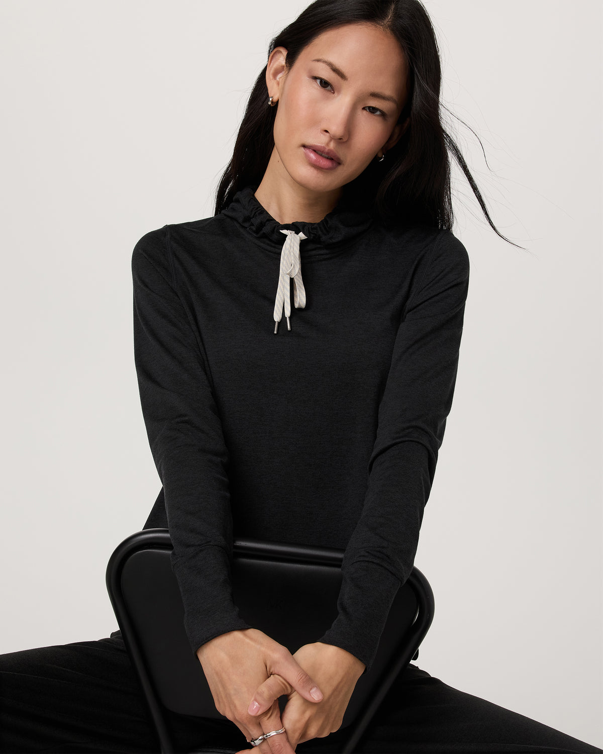 Halo Essential Hoodie Black Heather Sweatshirt | Vuori sale - US 2482