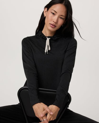 Halo Essential Hoodie Black Heather Sweatshirt | Vuori sale - US 2482