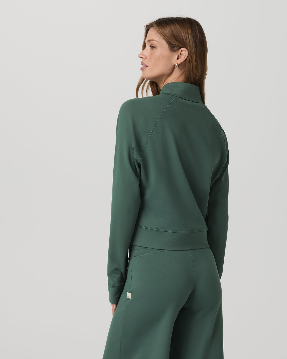 Halo Mini Track Jacket Women's Agate Green Cropped Zip-Up | Vuori onsale - US 7695