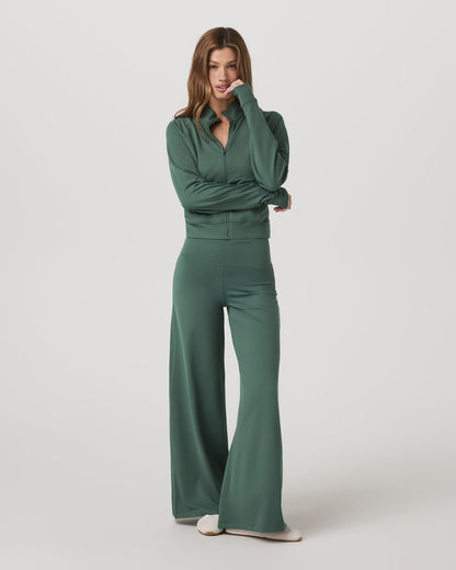 Halo Mini Track Jacket Women's Agate Green Cropped Zip-Up | Vuori onsale - US 7695