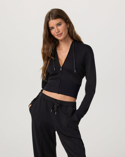 Compose Full Zip Hoodie Women's Black Zip-Up Jacket | Vuori for sale - US 1109