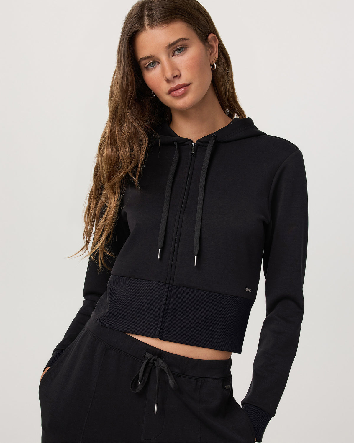 Compose Full Zip Hoodie Women's Black Zip-Up Jacket | Vuori for sale - US 1109