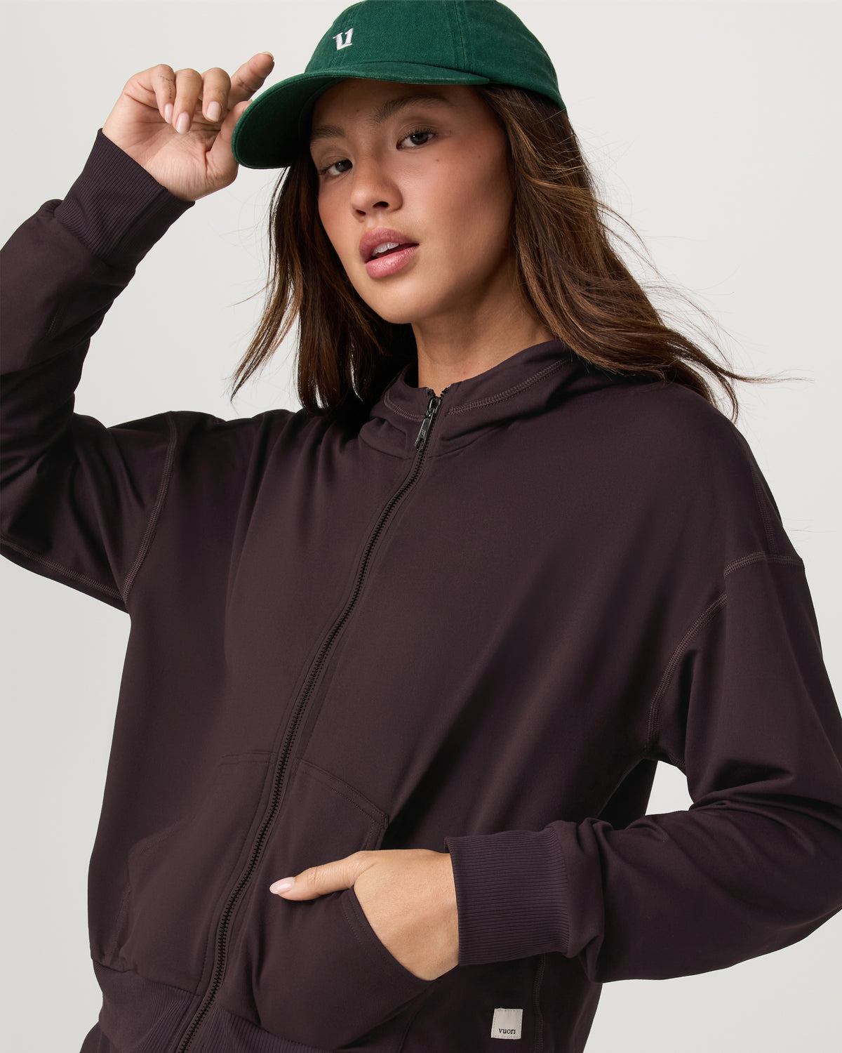 Halo Full Zip Hoodie Women's Raisin Hoodie | Vuori discount - US 9621